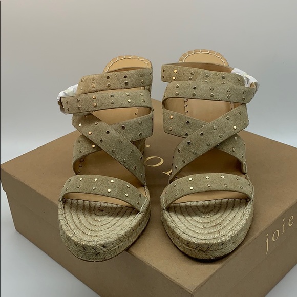 JOIE Korat Studded Wedge Espadrille Sandal Size 10 - Picture 7 of 8